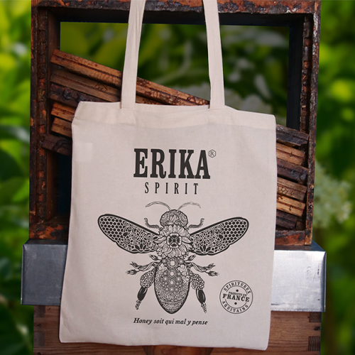 Tote bag en coton beige ERIKA SPIRIT