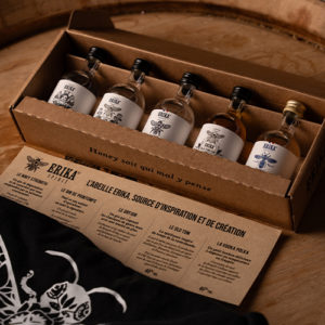 Coffret de 5 mignonnettes de gins et vodka Erika Spirit