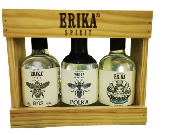 Coffret Bois 3 Spiritueux 20cl Erika Spirit