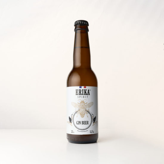 Gin Beer : la bière aromatisée au Old Tom Gin ERIKA SPIRIT brassée en collaboration avec la Brasserie des 2 Ours.