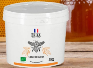 Seau de miels de châtaignier bio origine france dordogne